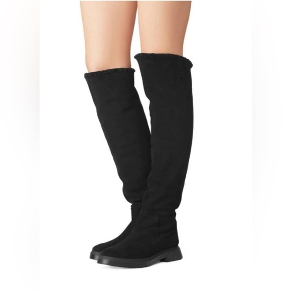 STUART WEITZMAN //
Luiza Chill Suede And Shearling Knee Boots - Picture 2 of 10
